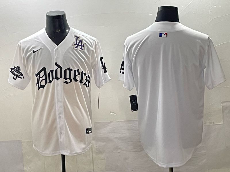 Men 2025 Los Angeles Dodgers Blank White 7th generations Joint Name Nike MLB Jersey style 04->los angeles dodgers->MLB Jersey